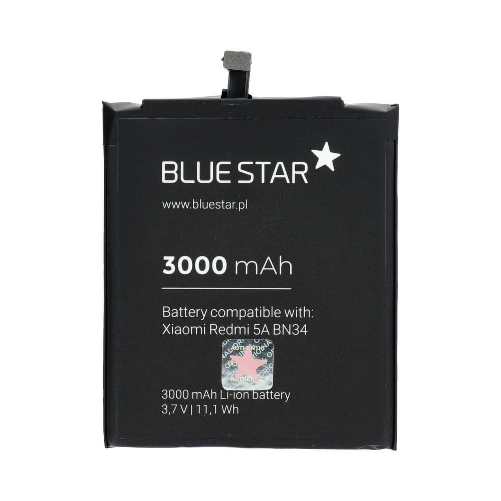 BLUE STAR battery for XIAOMI REDMI 5A (BN34) 3000 mAh BLUE STAR battery for XIAOMI REDMI 5A (BN34) 3000 mAh - Image 1