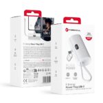 FORCELL F-ENERGY Power Plug F5K3 powerbank with built-in connector Type C PD 20W 5000 mAh white