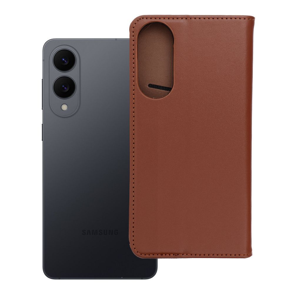 SMART PRO Book leather case for SAMSUNG S25 Edge brown - Image 1