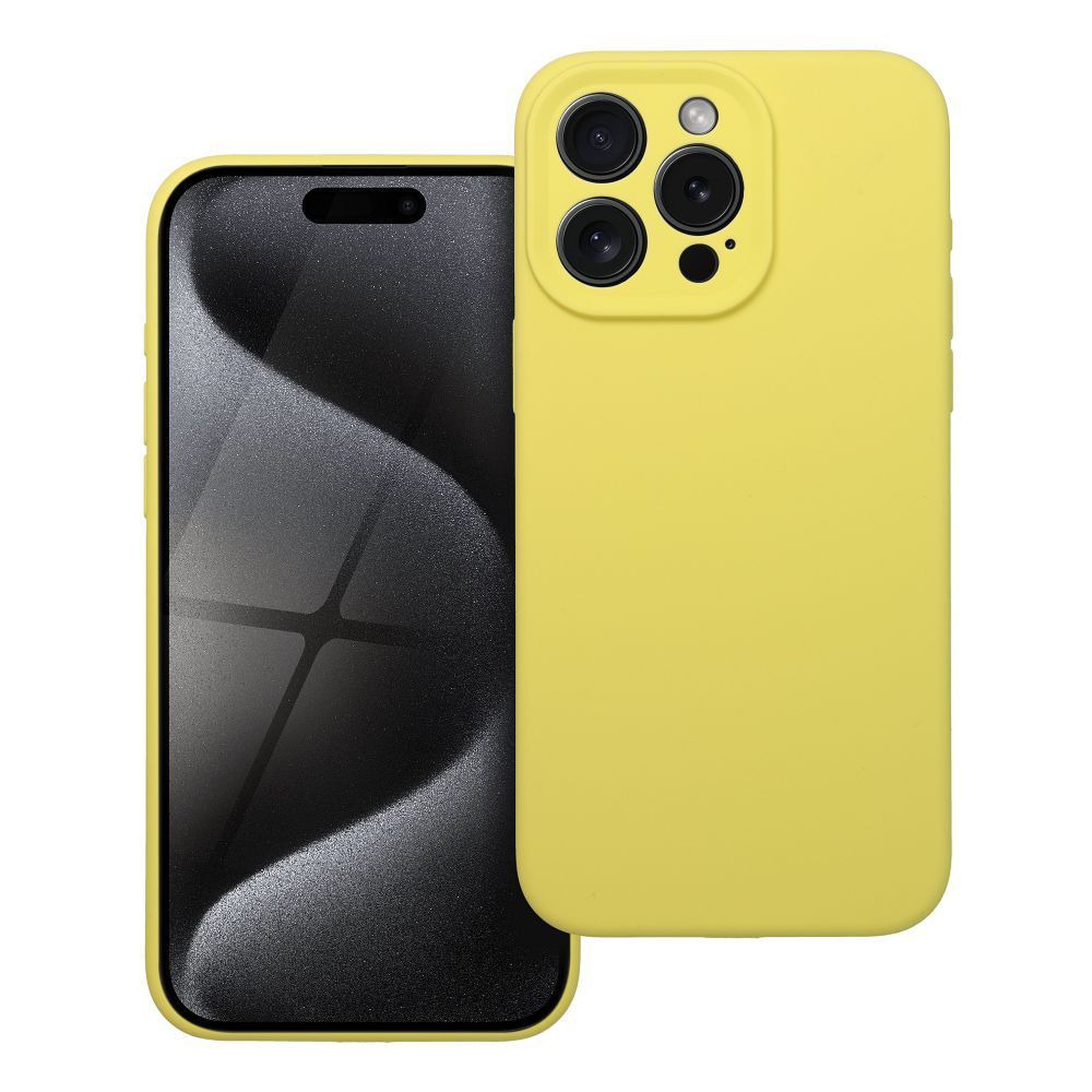 Case SILICONE 2mm for IPHONE 15 Pro Max lemon - Image 1