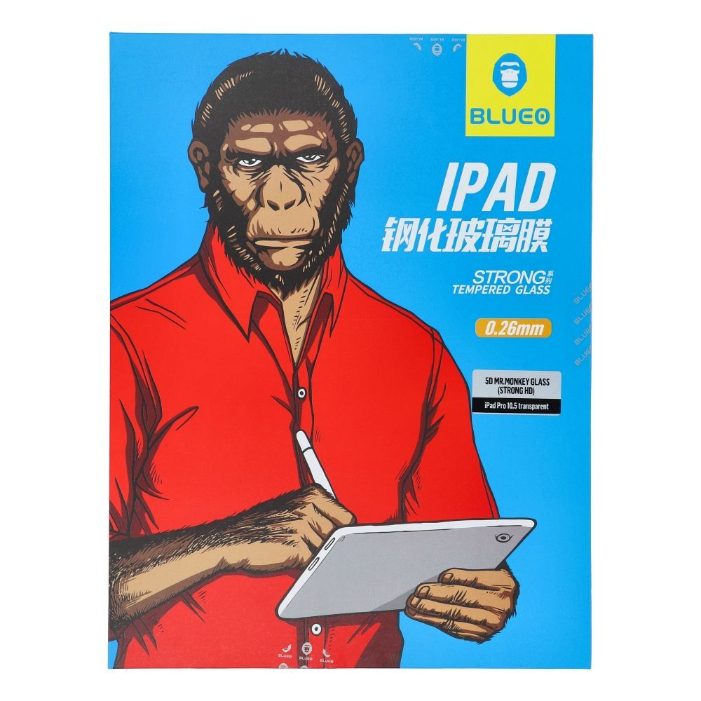 5D Mr. Monkey Glass - iPad Pro 10.5 transparent (Strong HD) - Image 1