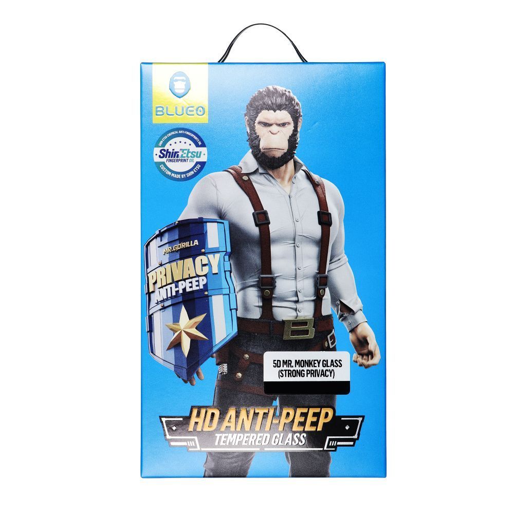 5D Mr. Monkey Glass - Apple iPhone XR / 11 black (Strong Privacy) - Image 1