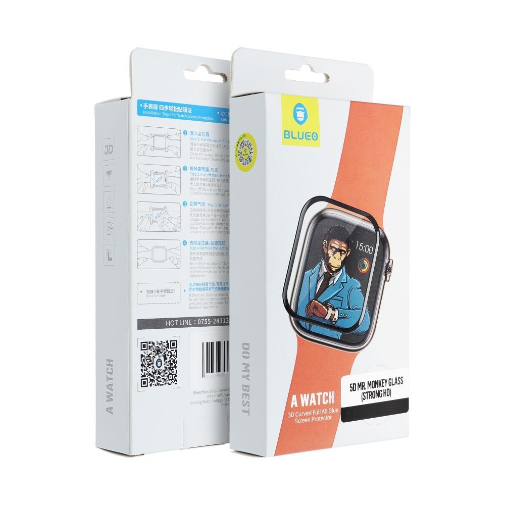 5D Mr. Monkey Glass - for Apple Watch SE / SE 2 40MM black (Strong HD) - Image 1