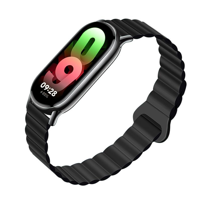 Strap to Mi Band 8 Xiaomi Forcell F-Design FX8 silicone buckle black FORCELL F-DESIGN FX8 strap for XIAOMI Mi Band 8 black - Image 1