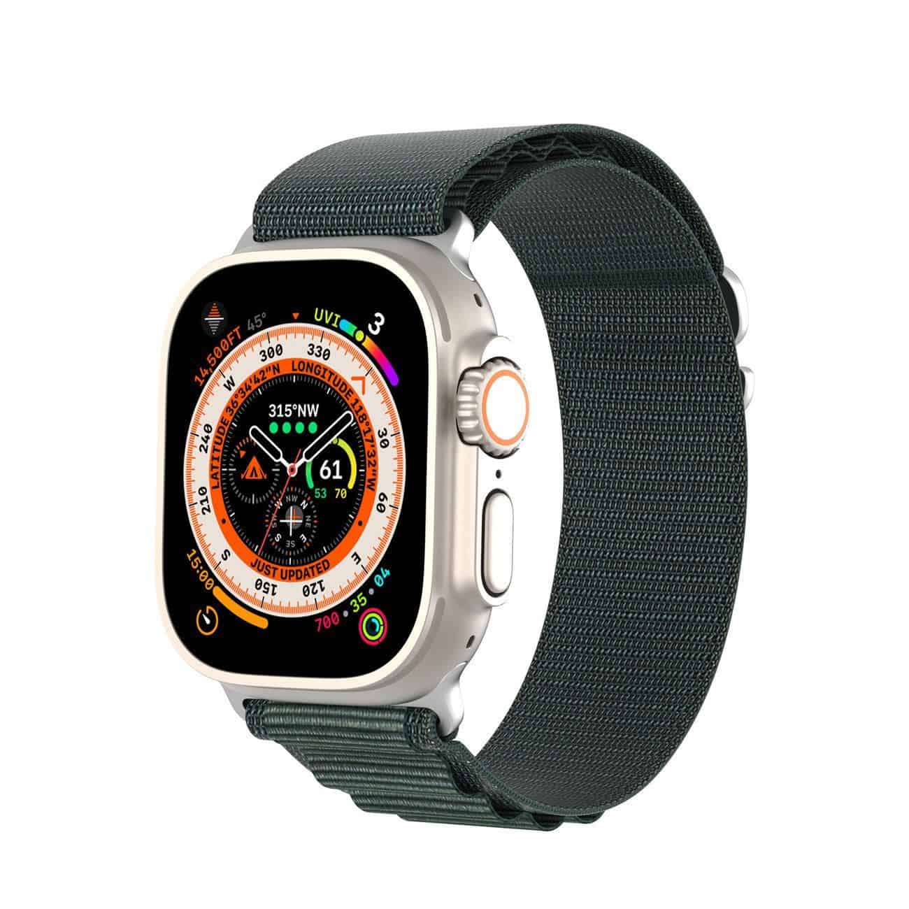 DUX DUCIS strap GS nylon for Apple Watch 42 / 44 / 45 / 49 mm green DUX DUCIS strap GS nylon for Apple Watch 42 / 44 / 45 / 49 mm green - Image 1