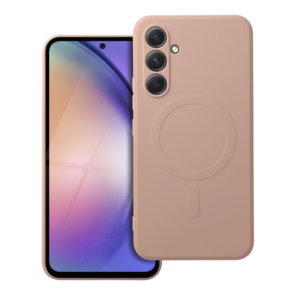 SILICONE MAG COVER case compatible with MagSafe for SAMSUNG A54 pink - Image 1