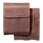 ROYAL Crazy Horse universal horizontal leather belt holster size V for SAMSUNG FLIP 1 / 2 / 3 / 4 / HUAWEI P50 Pocket / MOTOROLA RAZR 5G brown