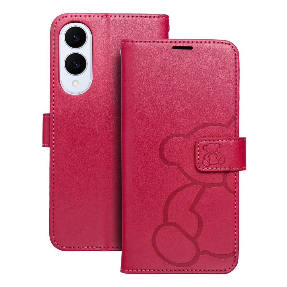 MEZZO Book case for SAMSUNG S25 Edge teddy bear magenta - Image 1