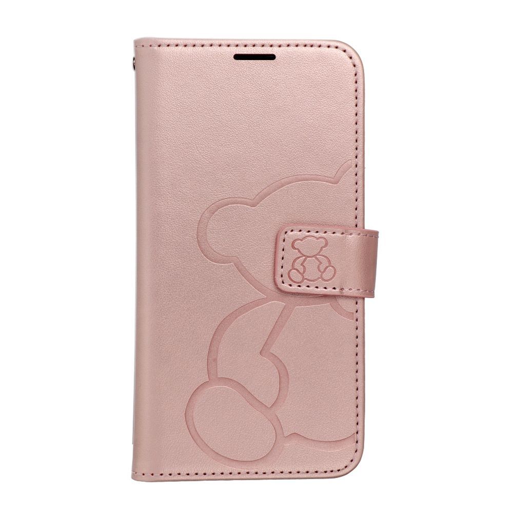 MEZZO Book case for SAMSUNG S25 Edge teddy bear rose gold - Image 1