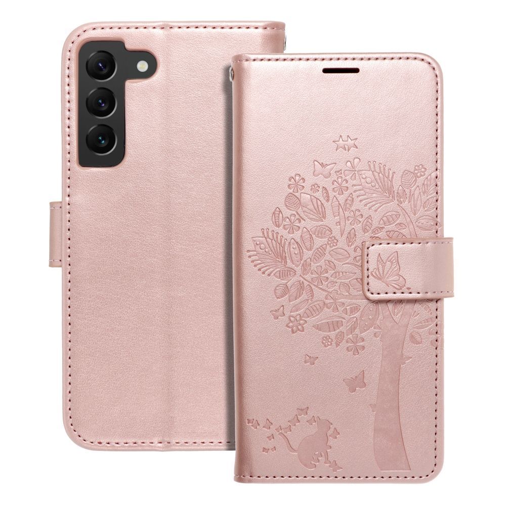 MEZZO Book case for SAMSUNG S22 tree rose gold MEZZO Book case for SAMSUNG S22 tree rose gold - Image 1