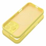 Case SILICONE 2mm for IPHONE 15 Pro compatible with MagSafe lemon