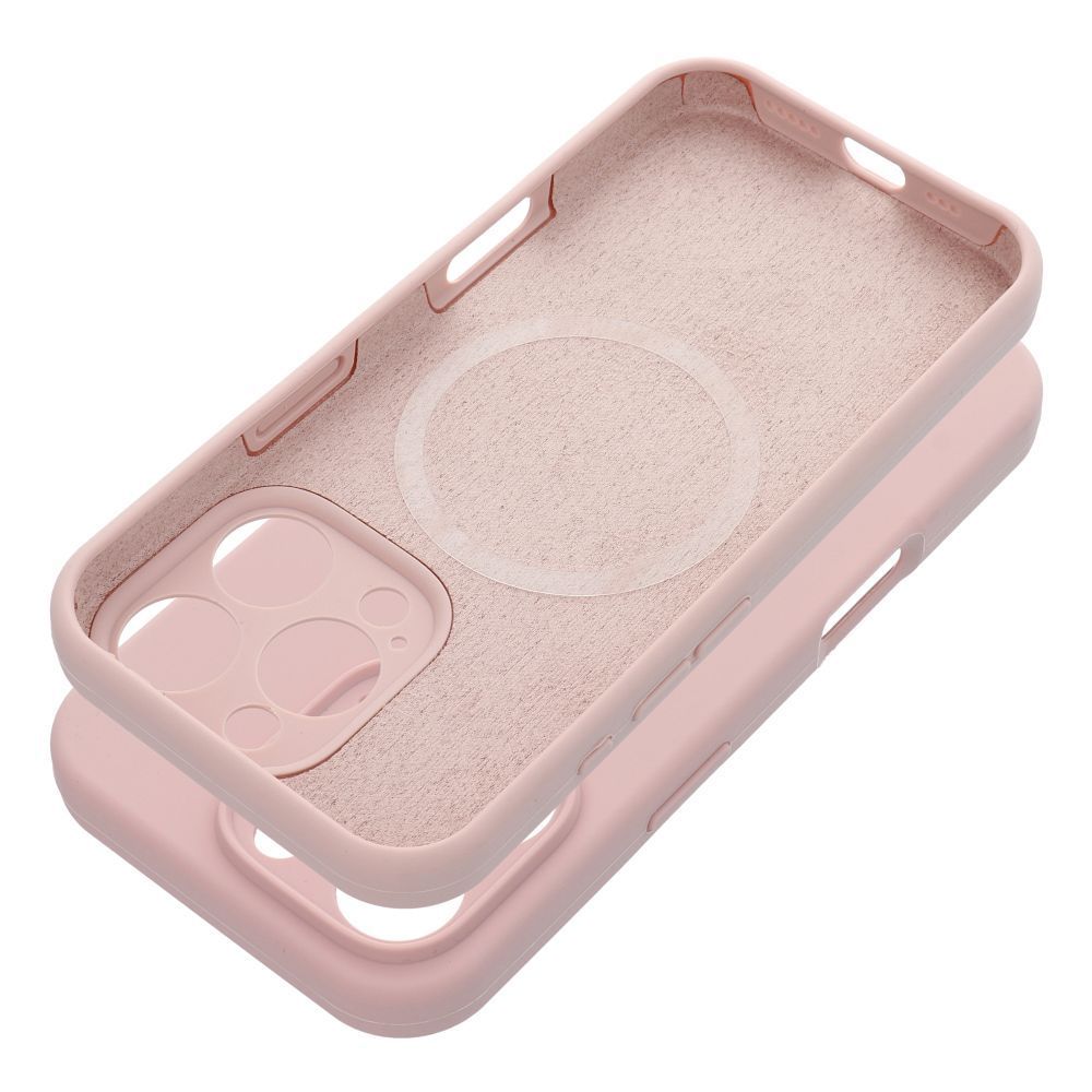 Case SILICONE 2mm for IPHONE 16 compatible with MagSafe sand pink - Image 1
