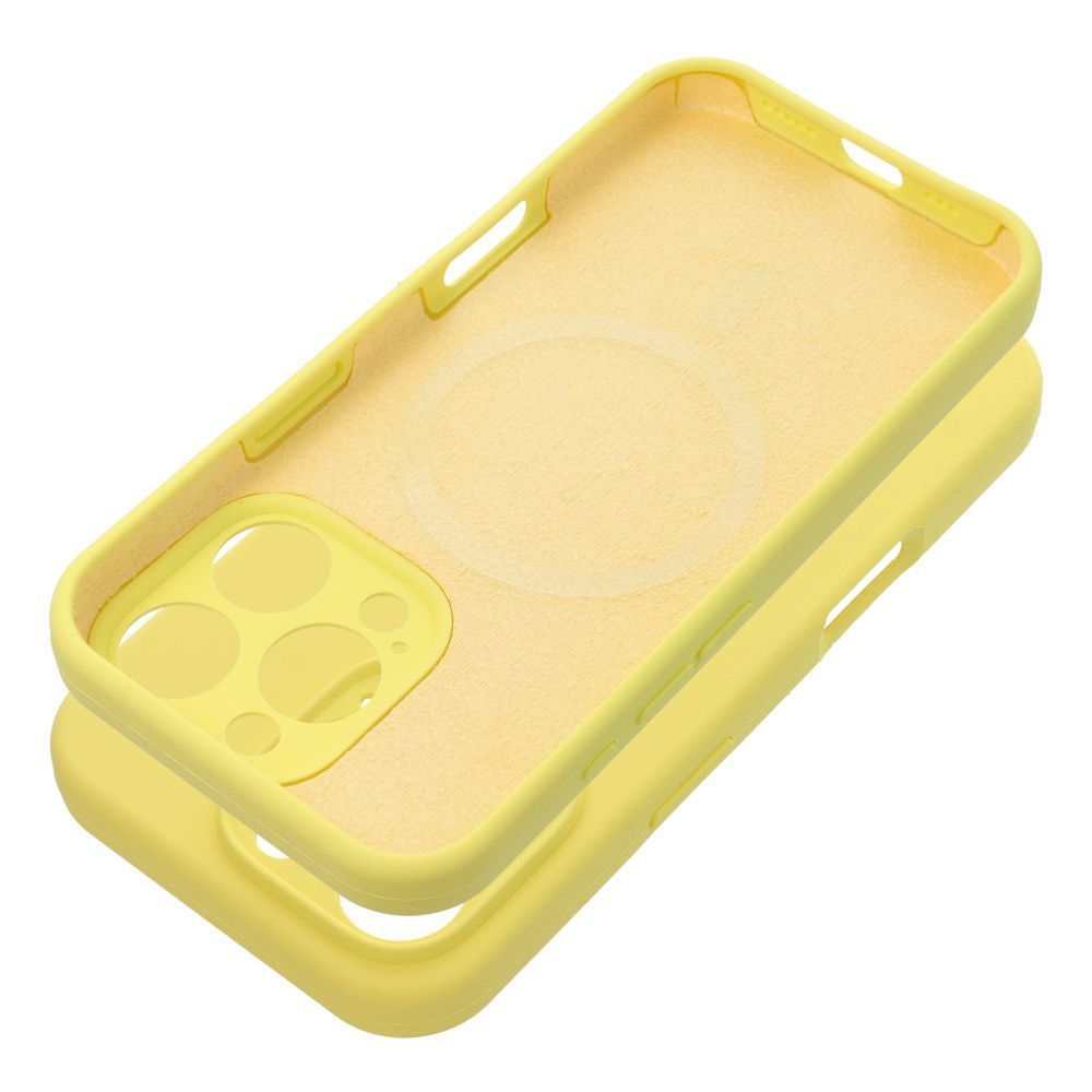 Case SILICONE 2mm for IPHONE 15 Pro Max compatible with MagSafe lemon - Image 1