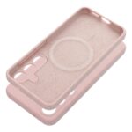 Case SILICONE 2mm for SAMSUNG S25 Plus compatible with MagSafe sand pink