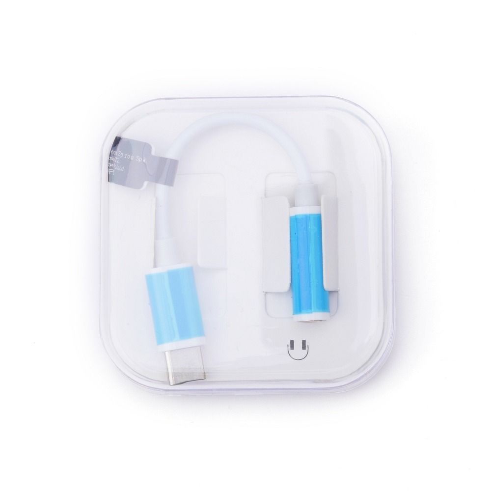Adapter AUX Type C (male) to Jack 3,5 mm (female) BOX white - Image 2