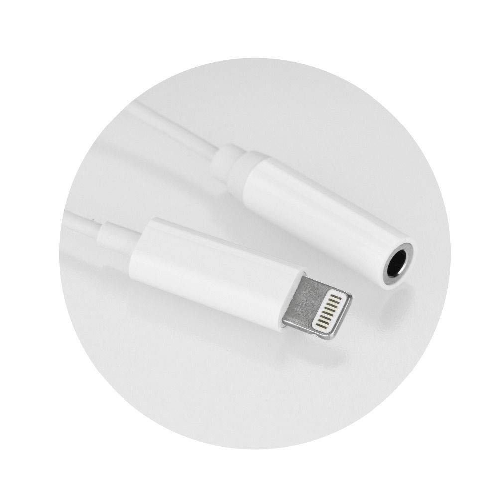 Adapter AUX Lightning (male) to Jack 3,5 mm (female) white - Image 2