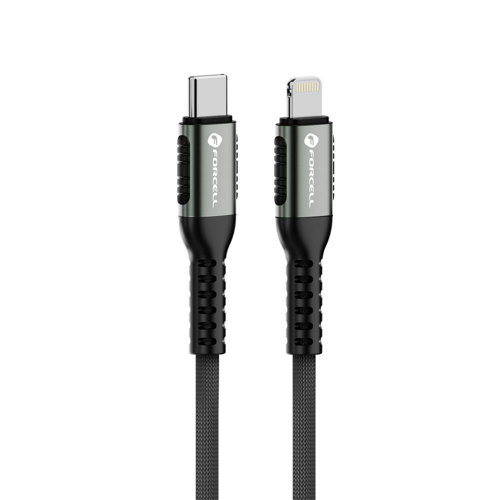 FORCELL F-ENERGY C259 cable Type C to Lightning PD 3A 27W Cafule 1,2 m black - Image 2