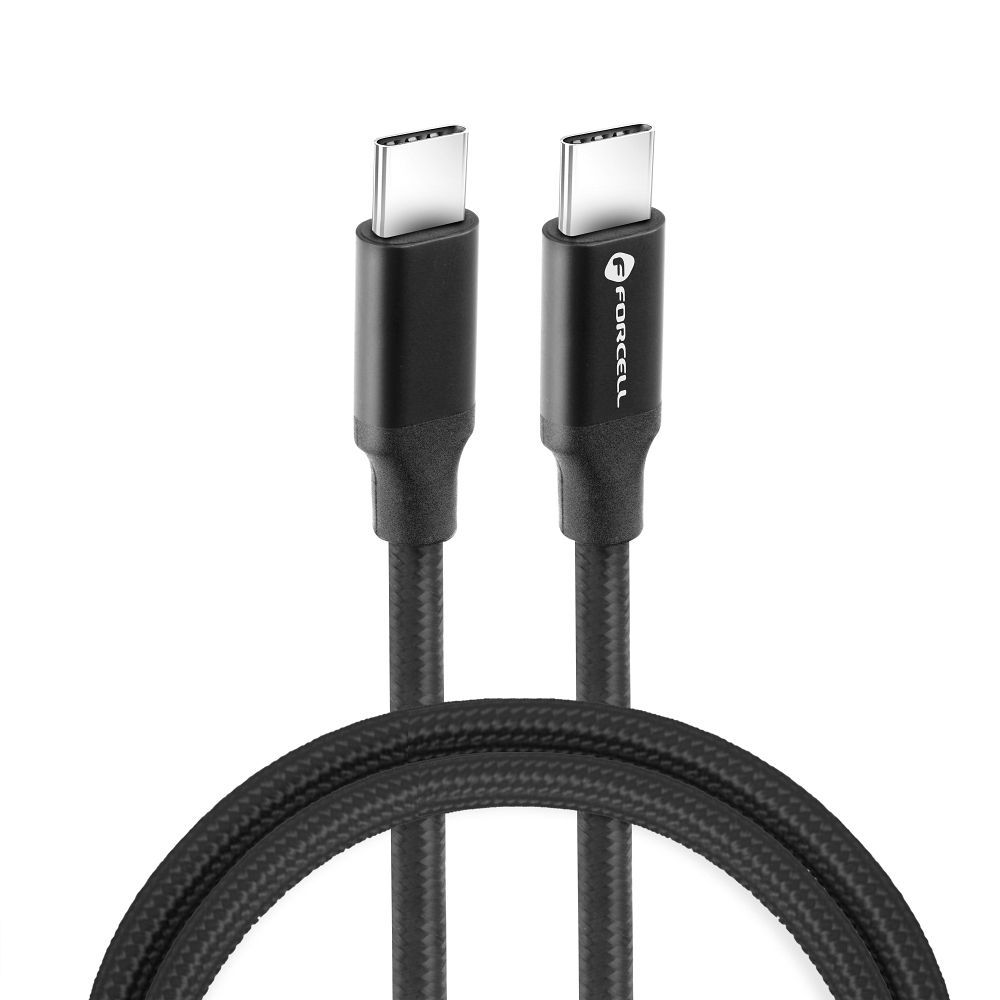 FORCELL F-ENERGY C391 cable Type C to Type C PD QC4.0 5A 100W E-mark / 4K / Thunderbolt / 20Gbit/s 1 m black - Image 2