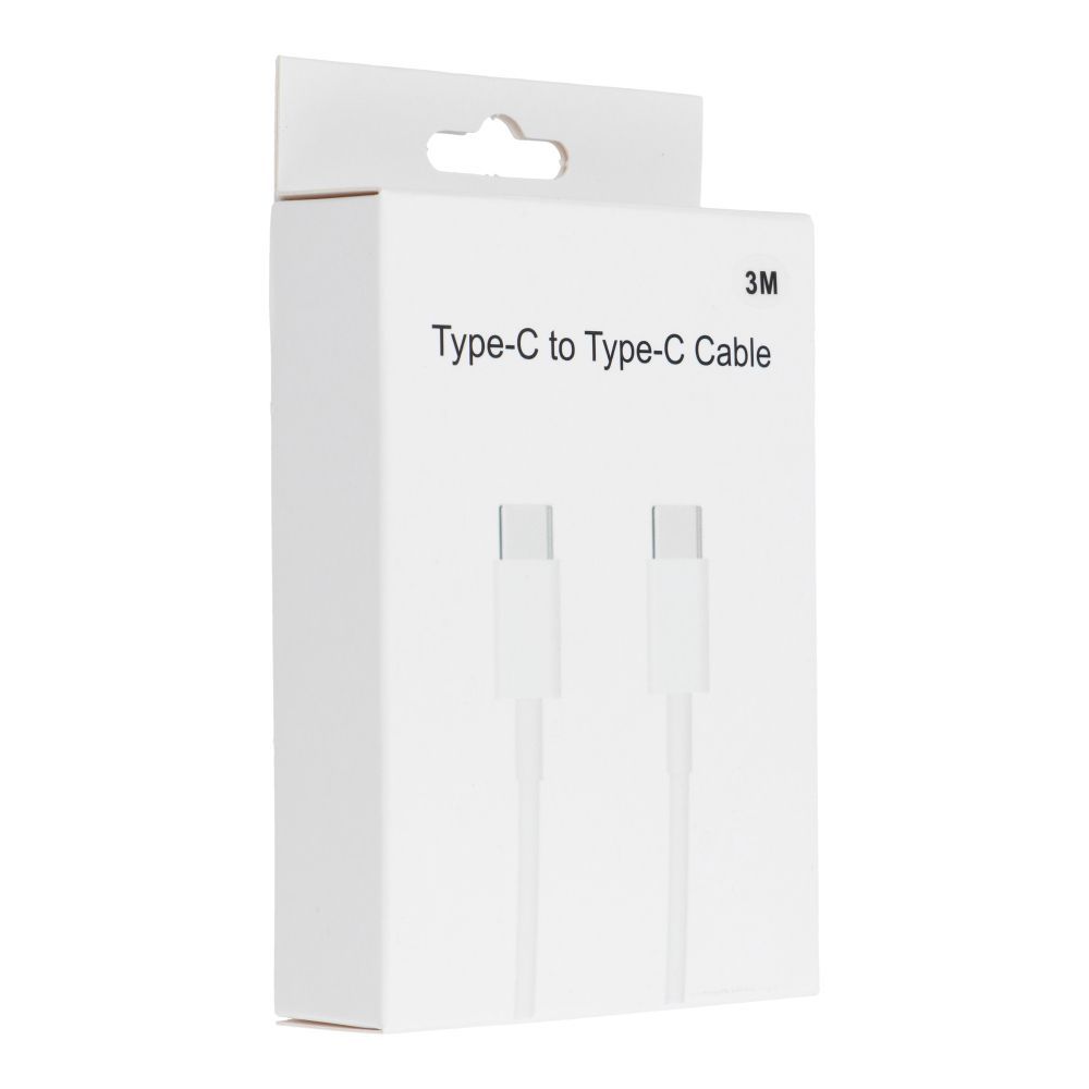 Cable Type C to Type C PD QC3.0 3A 30W HD26 BOX 3 m white - Image 2