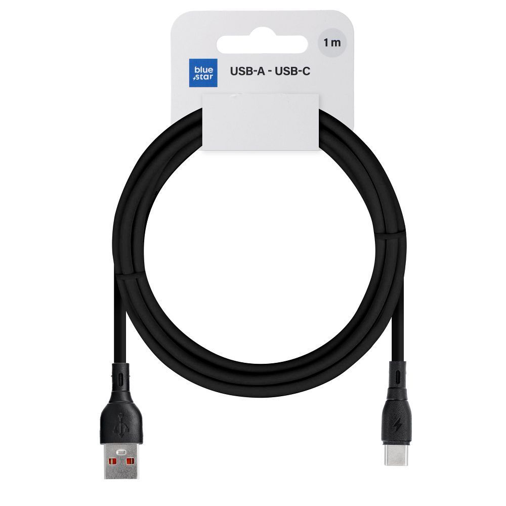 BLUE STAR ECO cable 3A USB A to Type C PJ68-25-3 1m black - Image 1