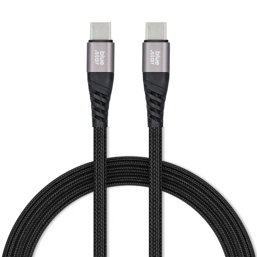 BLUE STAR braided cable 3A 60W Type C to Type C PD QC4.0 TFK-DC-003 1,2 m black - Image 2