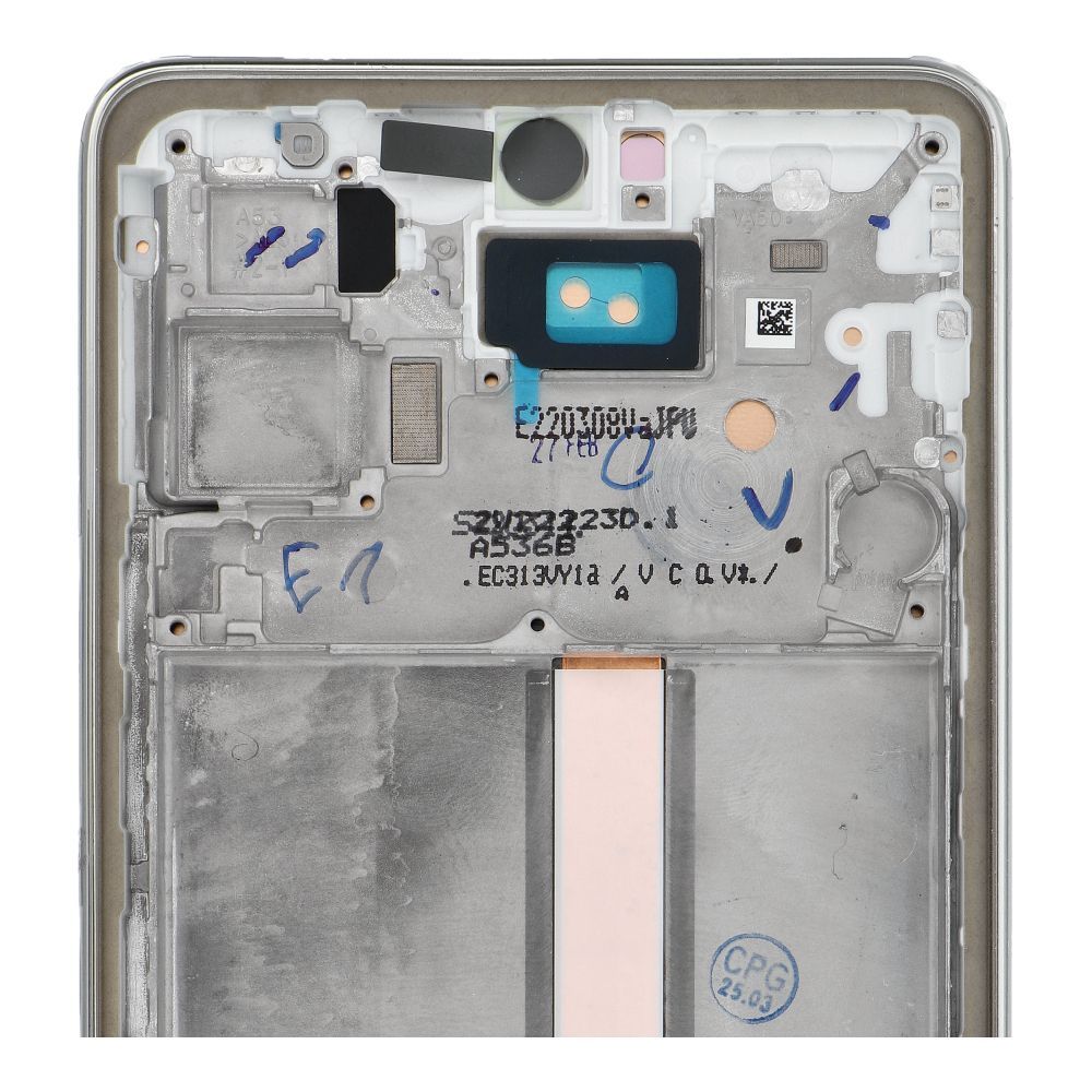 LCD Display for SAMSUNG A53 A536 HARD OLED with frame silver - Image 2
