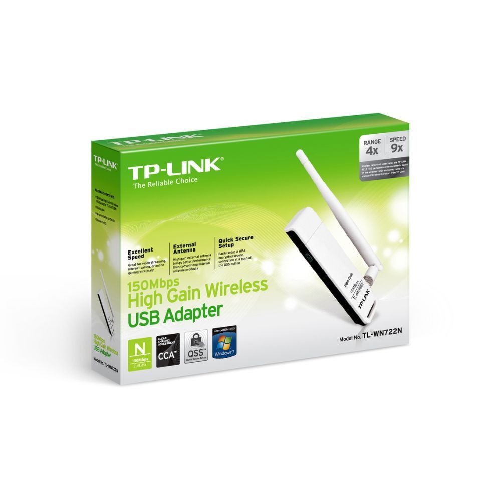 TP-LINK adapter Wi-Fi with antena 150 Mbps TL-WN722N - Image 1
