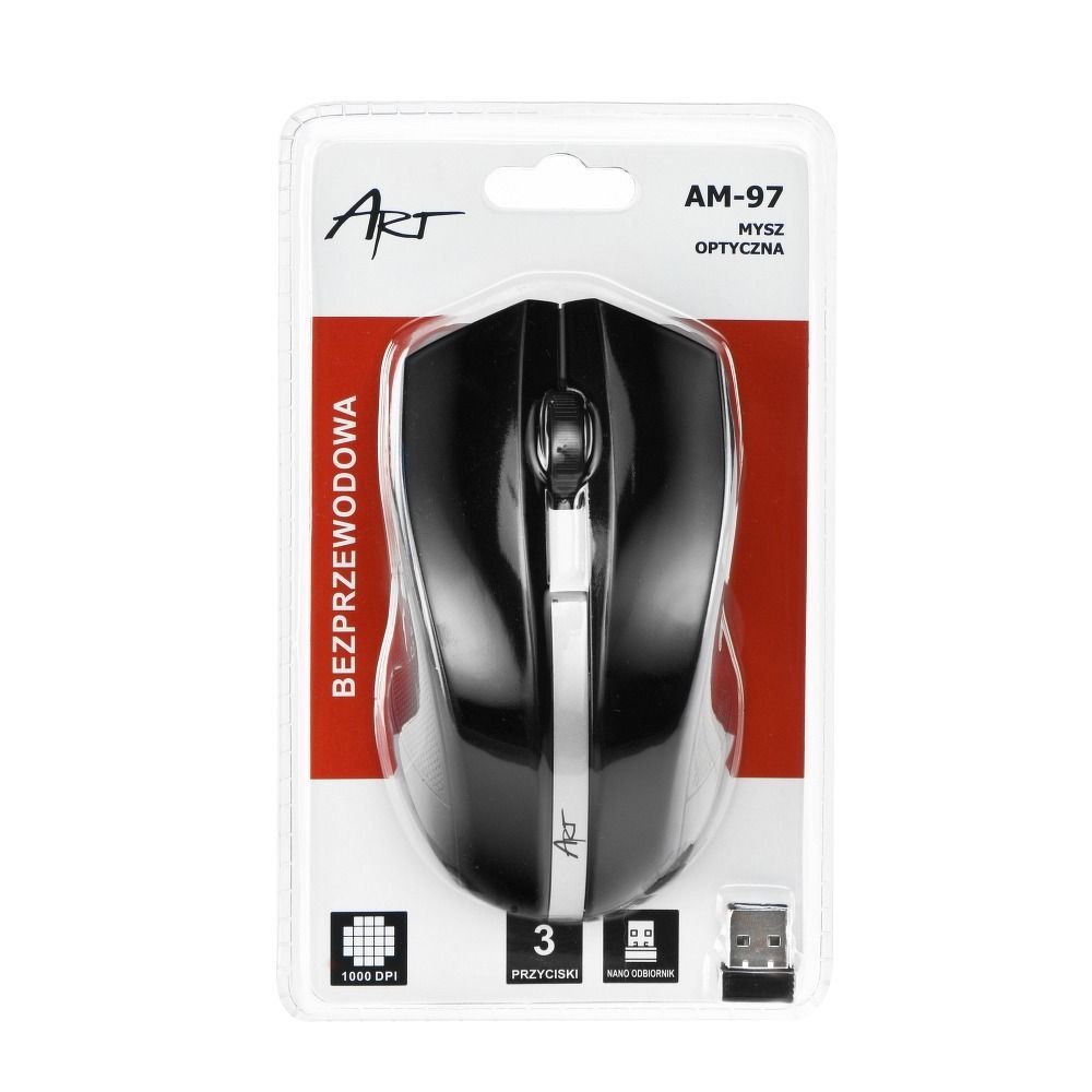 ART wireless computer mouse 2,4G 1000 dpi AM-97 black - Image 1