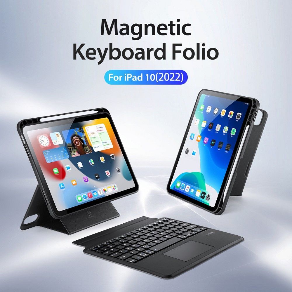 DUX DUCIS case DK foldable with Wireless Keyboard for iPad 10 (2022) black - Image 2