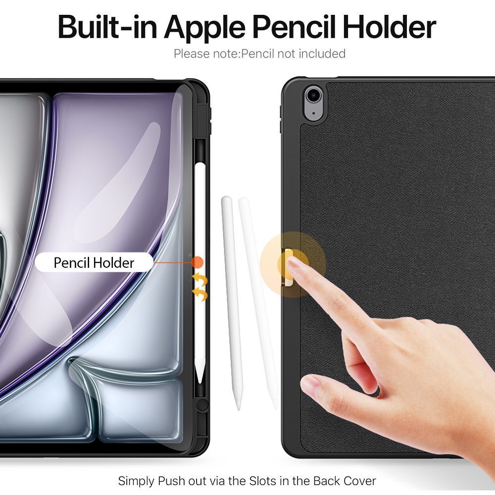 DUX DUCIS case DOMO foldable with pencil storage for iPad Air 13 (2024) black - Image 2