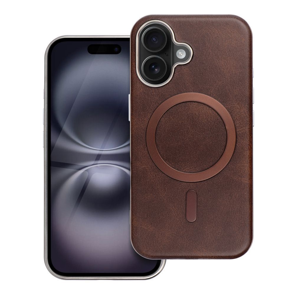 GENTLEMAN MAG COVER Case compatible with MagSafe for IPHONE 14 brown - Image 1