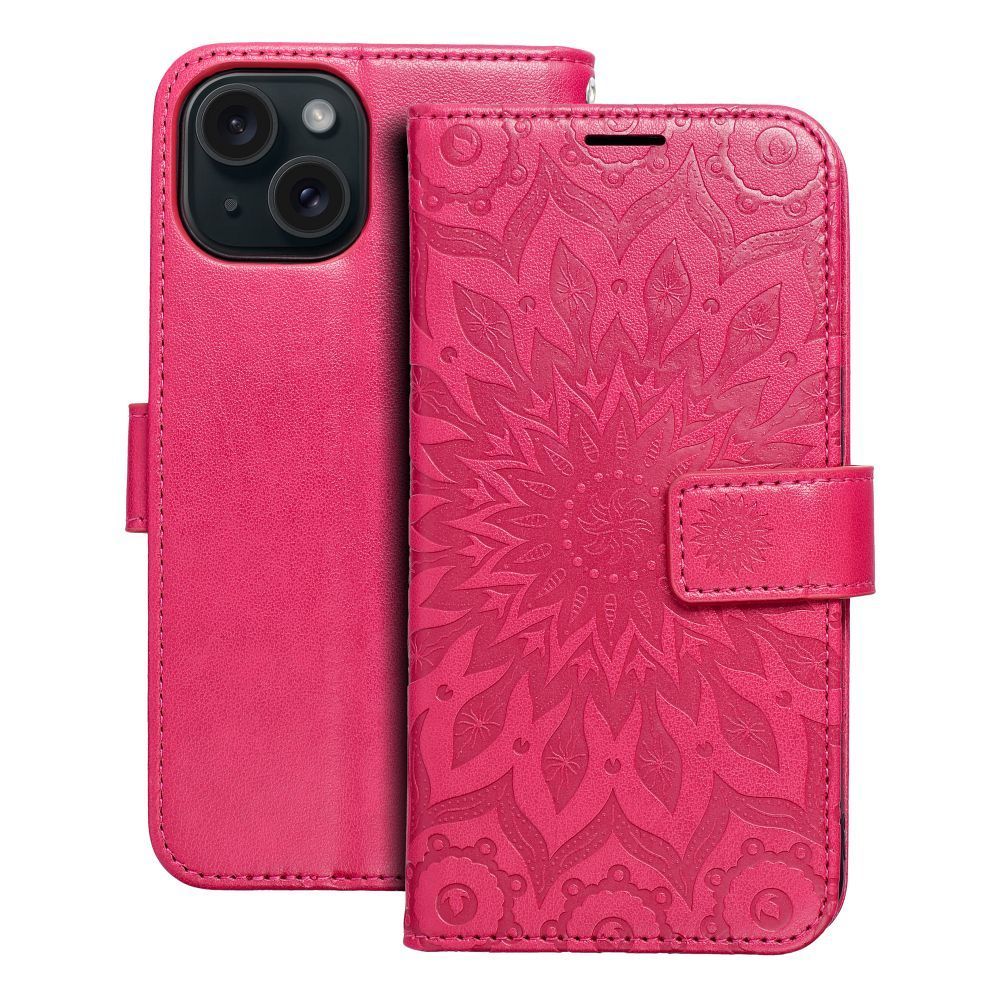 MEZZO Book case for IPHONE 15 mandala magenta - Image 1
