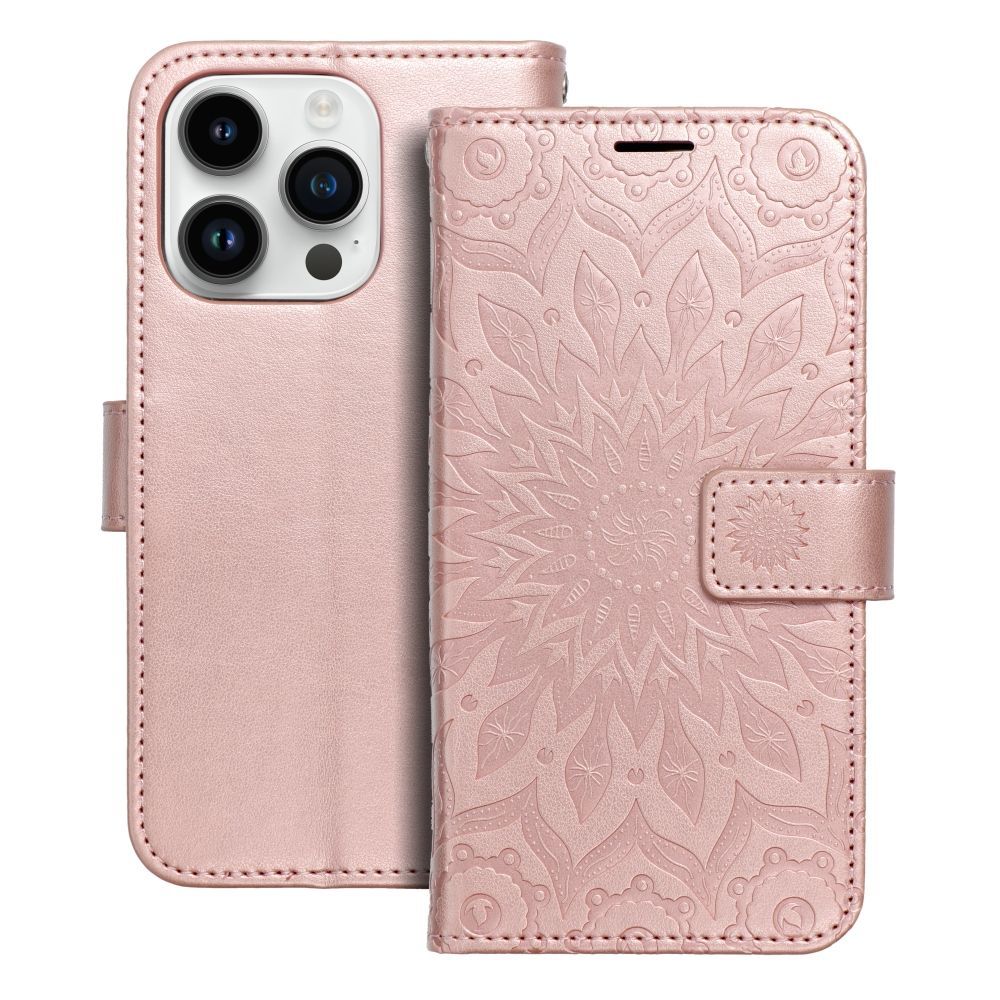 MEZZO Book case for IPHONE 14 Pro mandala rose gold - Image 1