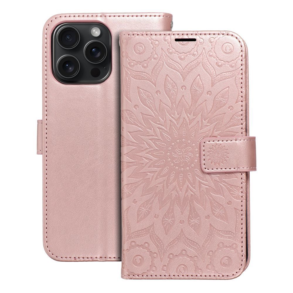 MEZZO Book case for IPHONE 15 Pro Max mandala rose gold - Image 1