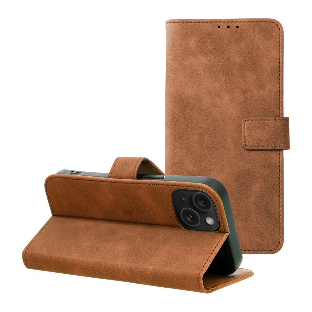 TENDER Book Case for IPHONE 15 brown - Image 1