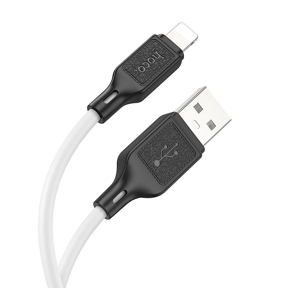HOCO cable USB A to Lightning 2,4A X90 1m white - Image 1