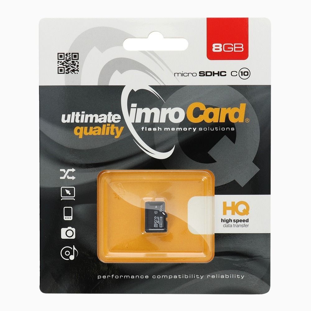 IMRO memory card microSD 8GB 100MB/s class10 UHS I - Image 1