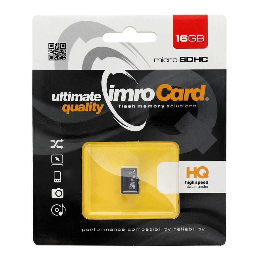 IMRO memory card microSD 16GB 100MB/s class 10 UHS I - Image 1