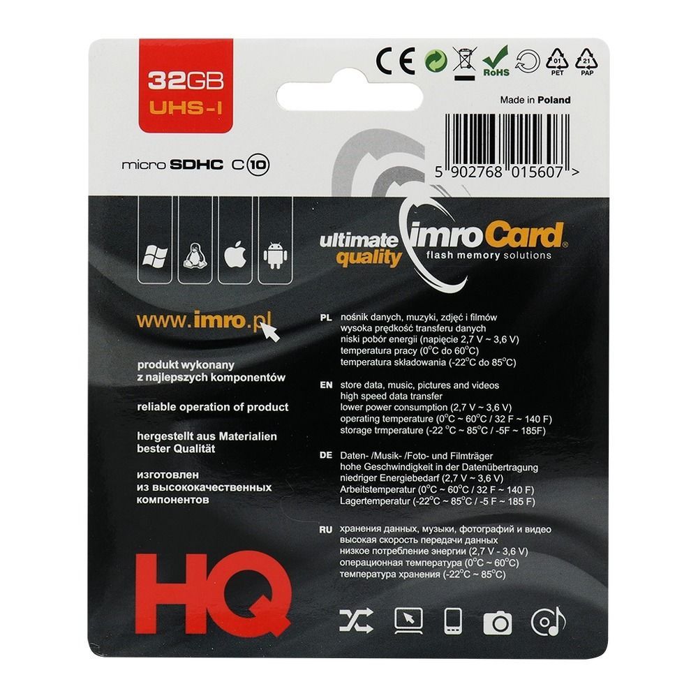 IMRO memory card microSD 32GB 100MB/s class10 UHS I - Image 2