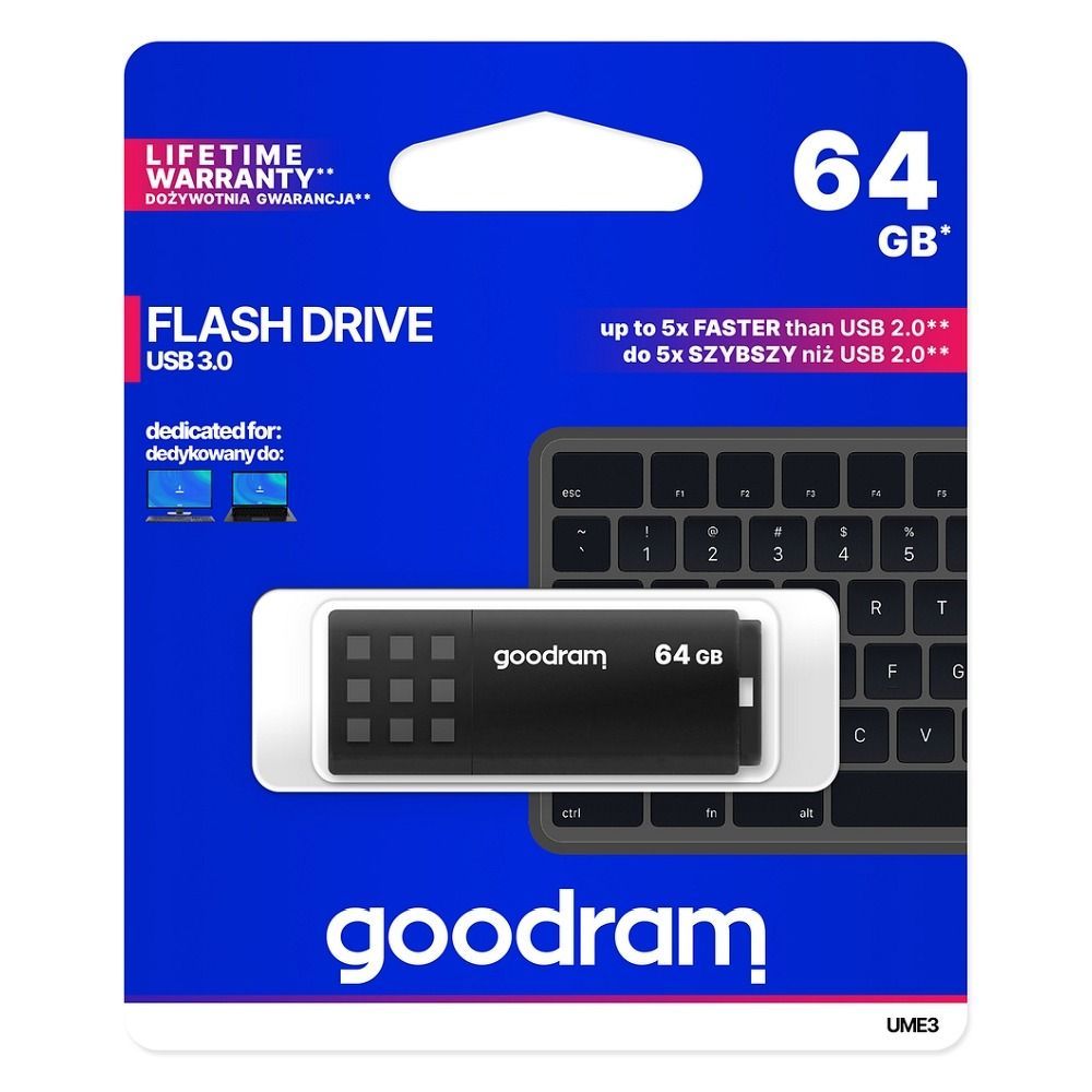 GOODRAM pendrive UME3 64GB USB3.2 - Image 1