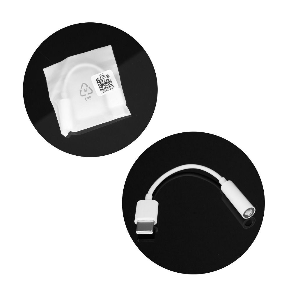 HUAWEI original adapter AUX Type C (male) to Jack 3,5 mm (female) CM20 white bulk - Image 2