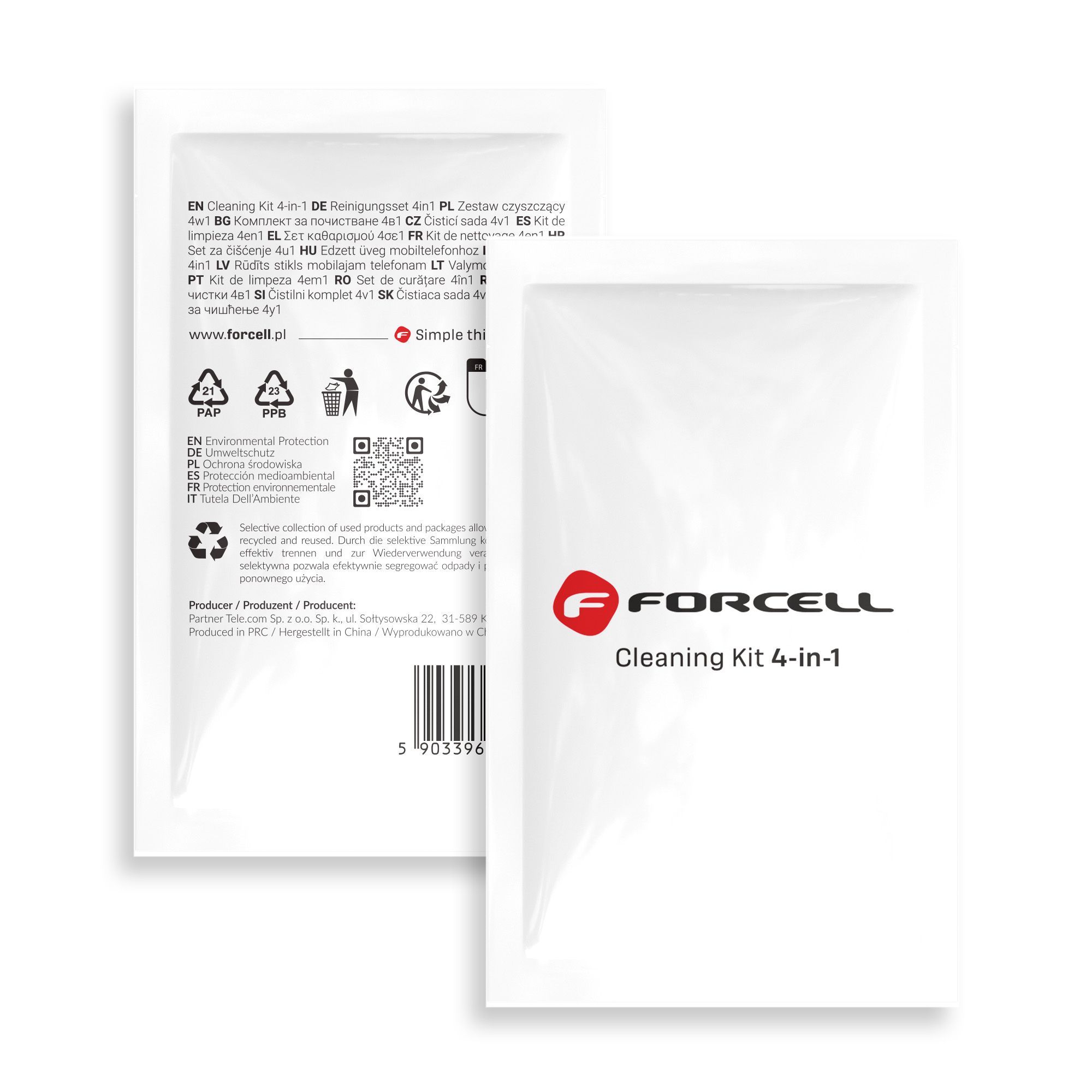 FORCELL - cleaning kit for LCD's 4in1 (wet and dry cloth, scratch card, dust stickers) - Image 2