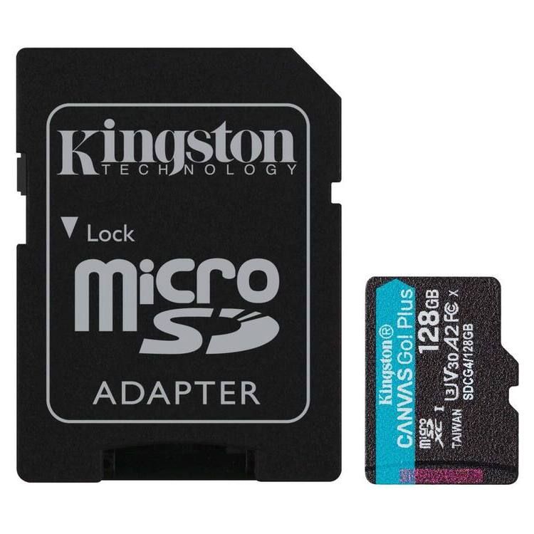 KINGSTON Memory Card SDCG4/128GB Canvas Go PLUS Class 10, UHS-I, U3, V30, A2 - Image 1