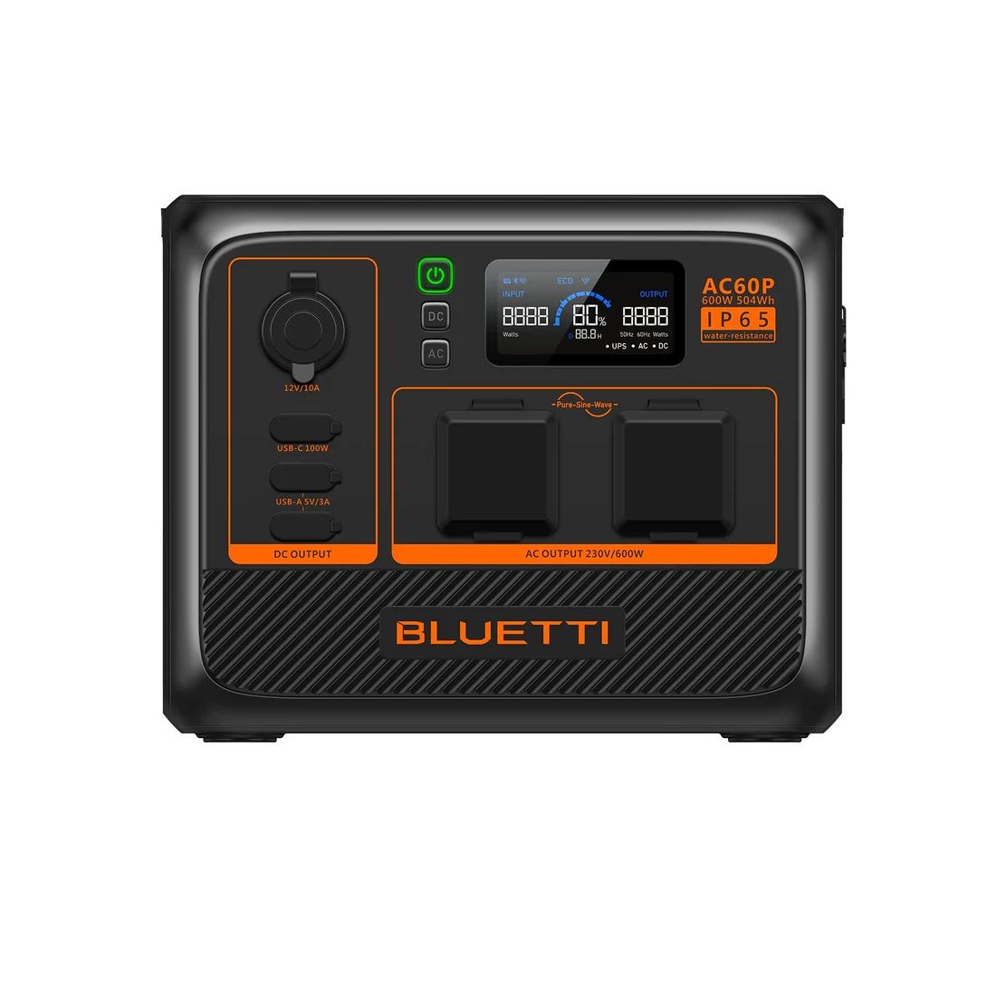 BLUETTI Premium AC60P Portable Power Station Expandable IP65, 600W AC Outlet 504Wh - Image 1