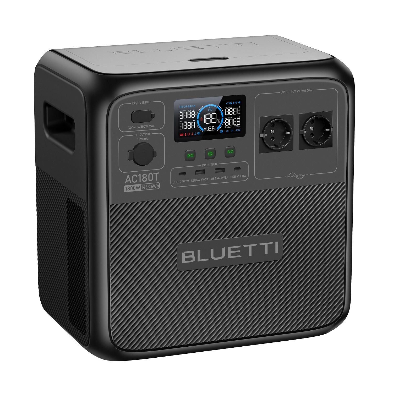 BLUETTI Power Station AC180T with Swappable Battery, 1800W AC Outlet 1433Wh - Image 2
