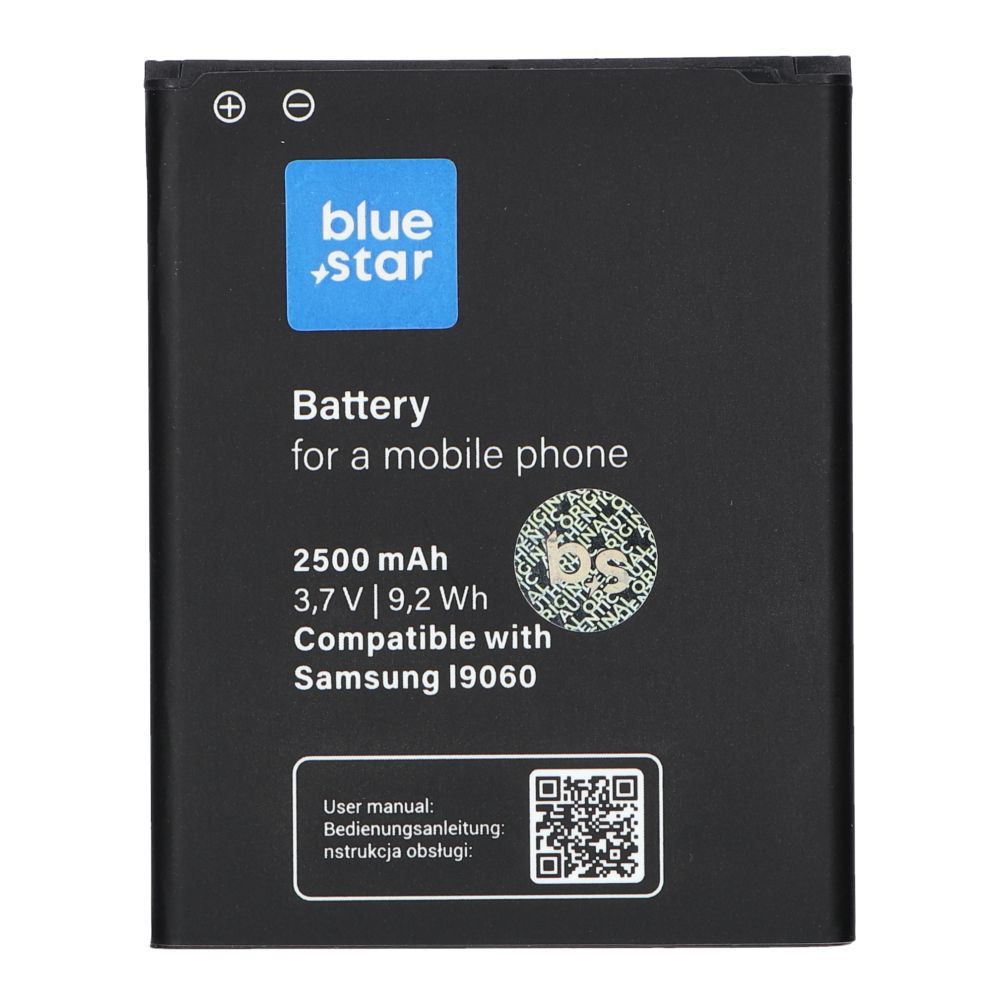 Battery for Samsung Galaxy Grand I9082 / Galaxy Grand Neo I9060 2500 mAh Blue Star Premium BLUE STAR PREMIUM battery for SAMSUNG Galaxy Grand I9082 / Galaxy Grand Neo I9060 2500 mAh - Image 1