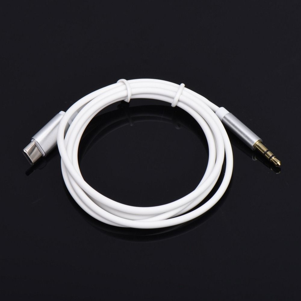 Cable AUX Type C (male) to Jack 3,5 mm (male) white - Image 2