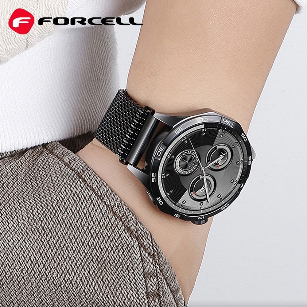 FORCELL F-DESIGN FS10 stailess steel strap for SAMSUNG Watch 20 mm black - Image 2