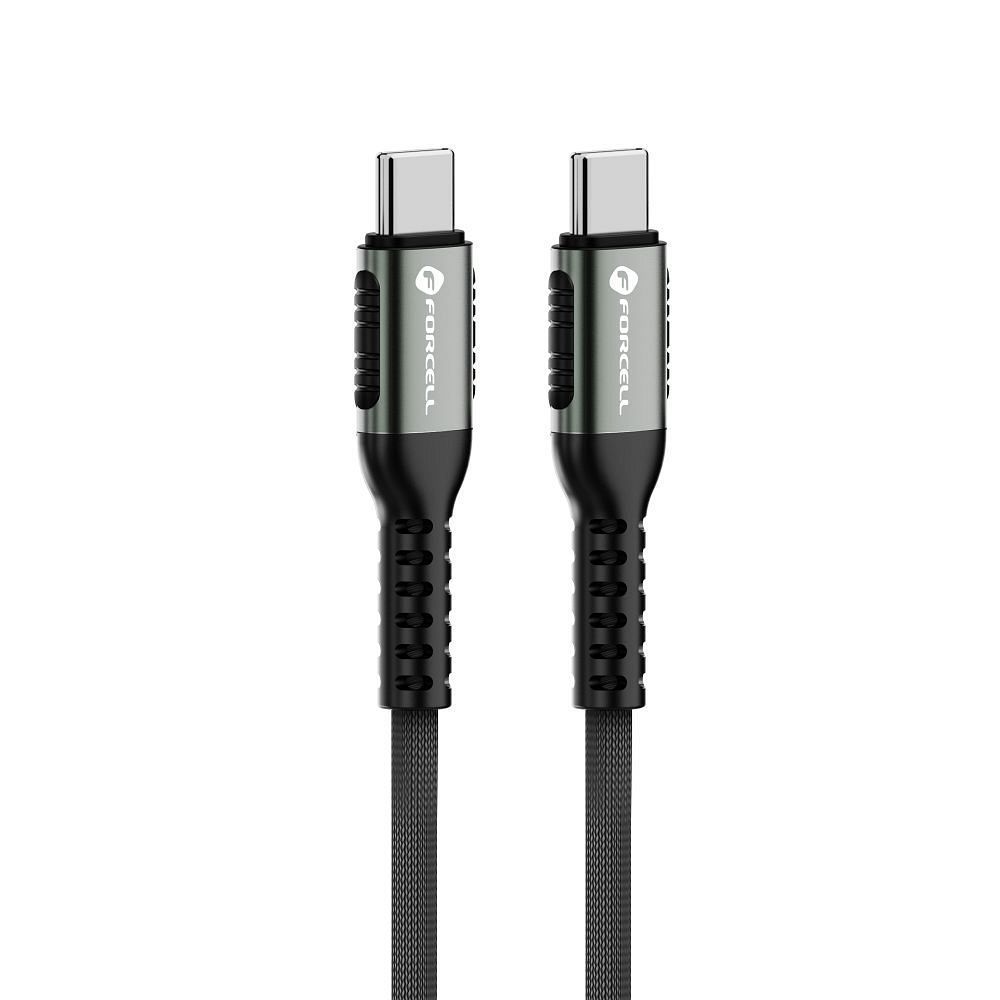 FORCELL F-ENERGY C263 cable Type C to Type C QC4.0 PD 5A 240W Cafule 0,25 m black - Image 2