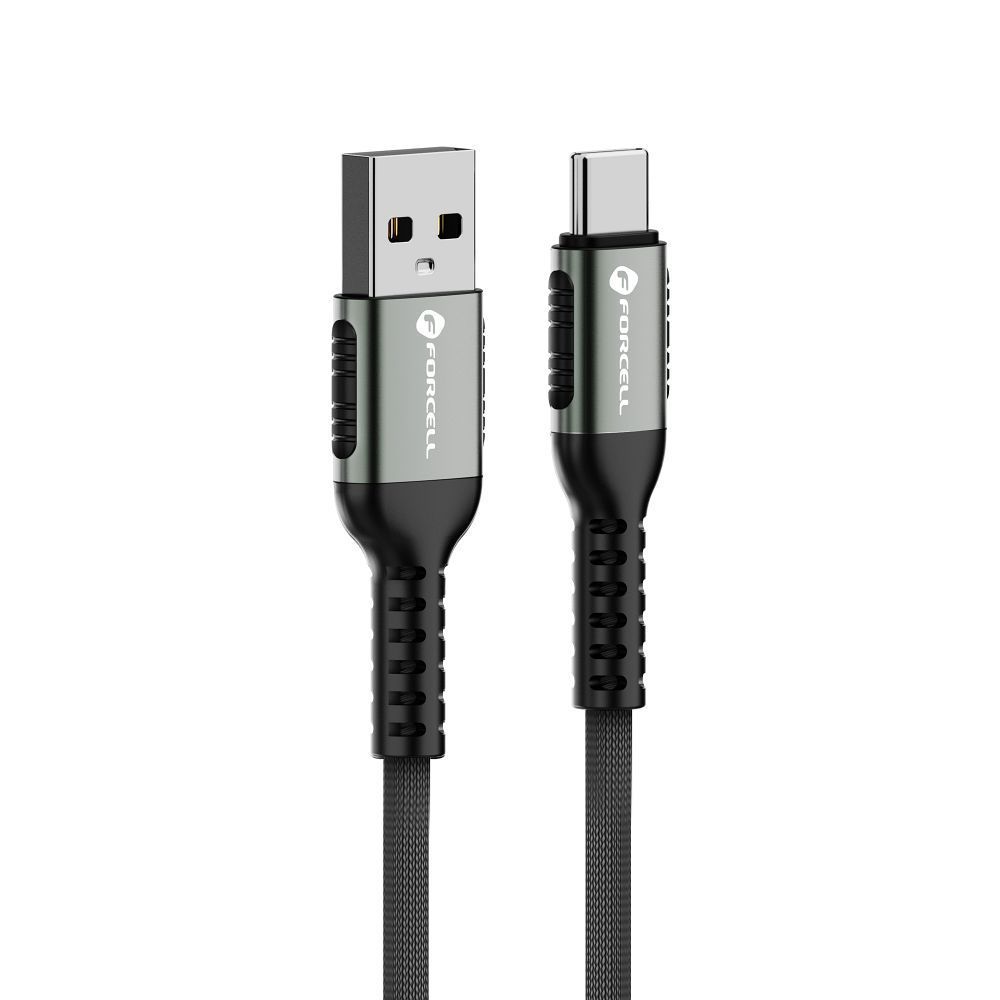 FORCELL F-ENERGY C256 cable USB A to Type C QC4.0 3A 66W Cafule 1,2 m black - Image 2